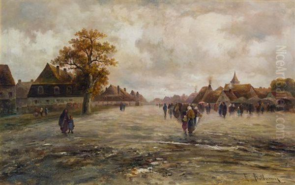 Dorfstrase Bei Regen - view 1