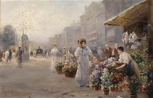 Ein Blumenmarkt - view 1