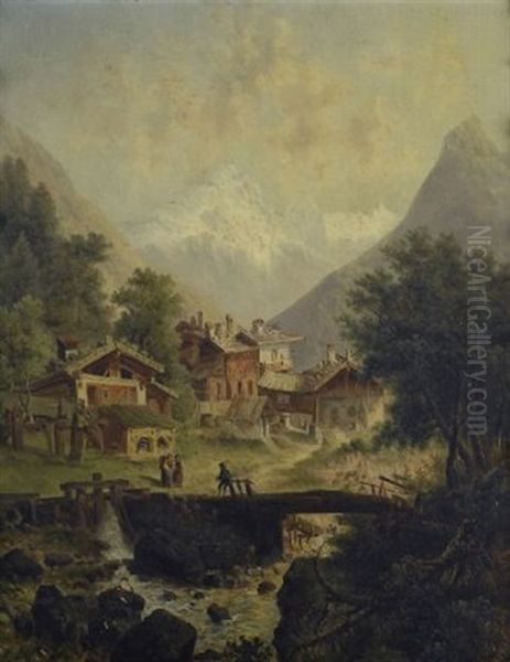 Paesaggio Con Ponte E Figure - view 1