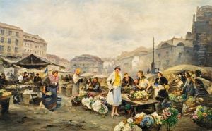 Markt Am Hof In Wien by Emil Barbarini
