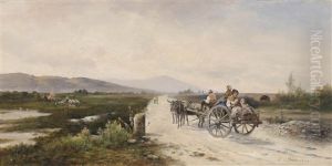 Fuhrwerk Auf Der Landstrase by Emil Barbarini