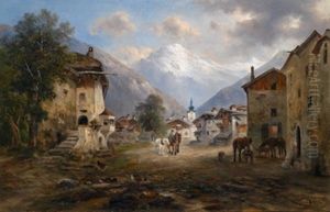 Blick Auf Pfunds In Tirol