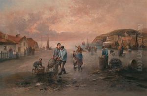 Fischer An Der Kuste by Emil Barbarini