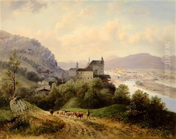 Blick Auf Eine Stadt Am Flus - view 1
