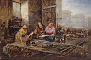 Fischverkauferin Am Wiener Naschmarkt (?)