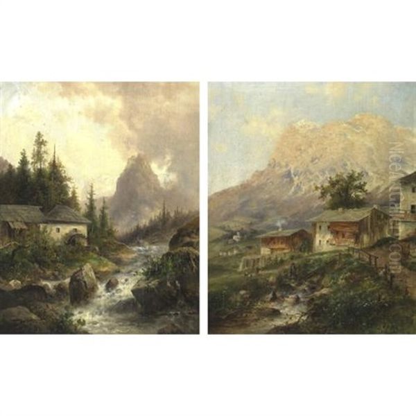 Cottages In The Alps (pair) - view 1