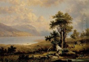 Motiv Aus Dem Salzkammergut by Emil Barbarini
