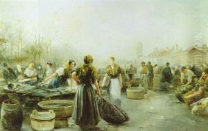 Fischmarkt Vor Der Liechtentalerkirche (?)