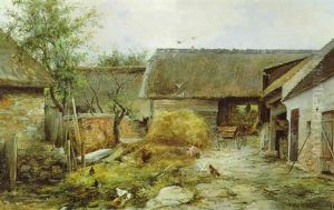 Innenhof Eines Bauerngehoftes by Emil Barbarini