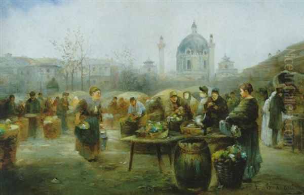 Markttag Vor Der Karlskirche - view 1