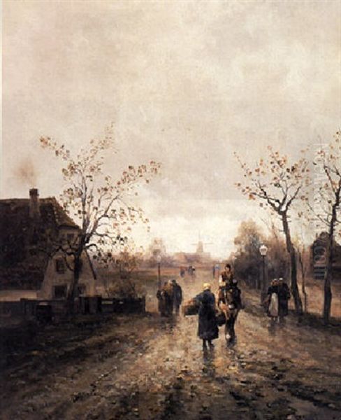 Figures On A Countryroad - view 1