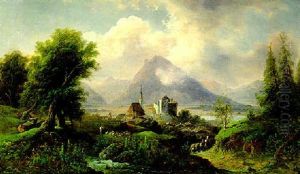 Sudtiroler Landschaft, Blick Auf Schlanders