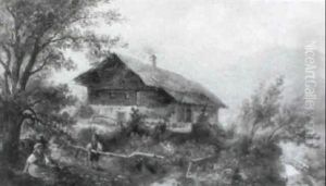 Motiv Bei Kirchberg Am Wechsel by Emil Barbarini