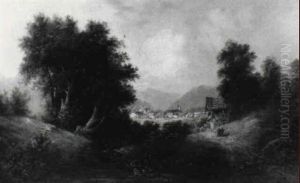 Blick Auf Ein Dorf by Emil Barbarini