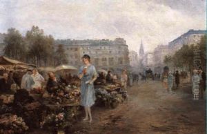 Am Wiener Naschmarkt by Emil Barbarini