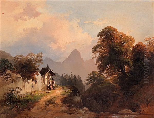Devotions At The Wayside Shrine - view 1