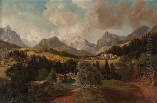 Dorf In Alpiner Landschaft - view 1
