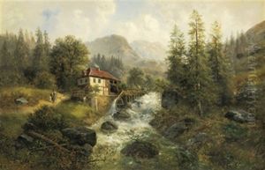 Motiv Bei Schladming In Der Steiermark by Franz Barbarini