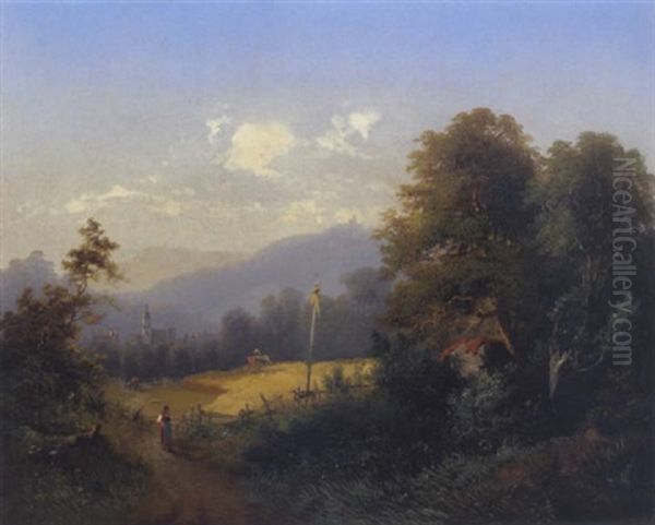Heuernte Vor Dem Dorf - view 1
