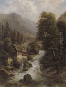 Berglandschaft Mit Bach Und Muhle Berglandschaft Mit Bach Und Muhle