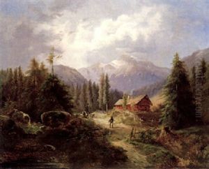 Bauernhaus Auf Einer Waldlichtung
