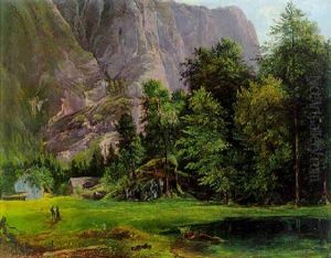 Alpenlandschaft by Franz Barbarini
