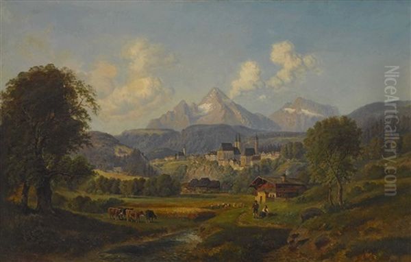 Blick Auf Berchtesgaden Mit Watzmann - view 1