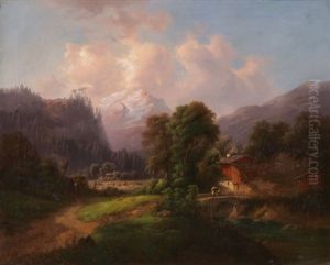 Landliche Szene Mit Bach