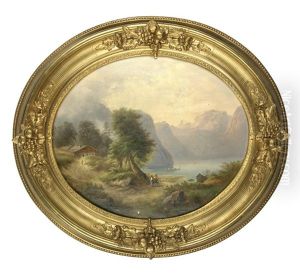 Motiv Aus Dem Salzkammergut by Gustav Barbarini