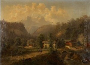 Sur La Route D'un Village De Montagne