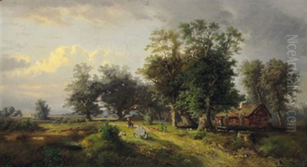Weite Landschaft Mit Bauernhaus - view 1