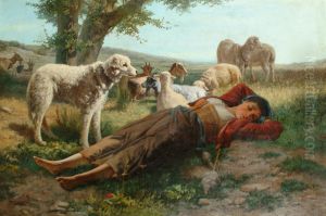 The Goatherder's Siesta by Carlo Ademollo