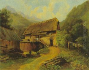 Idylle Am Bauernhof by Gustav Barbarini