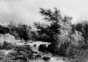 Motiv Aus Den Oesterreichischen Alpen by Gustav Barbarini