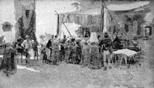 Market Scene by Mariano Barbasan Lagueruela