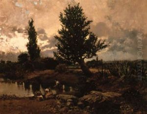 Washerwomen Along A River's Edge
