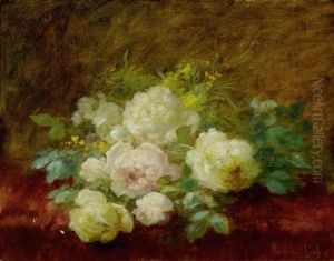 Blumenbouquet Auf Einem Tisch by Marthe Elizabeth Barbaud-Kock