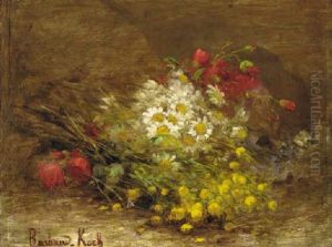 An Array Of Meadow Flowers by Marthe Elizabeth Barbaud-Kock