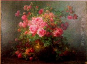 Roses Dans Un Vase by Marthe Elizabeth Barbaud-Kock