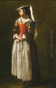 A Young Woman Dressed In Neapolitan Fashion A Young Woman Dressed In Neapolitan Fashion
