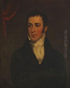 Portrait Of The Rt Hon Sir James Wigram, Vice Chavcellor, (1793-1866), Half-length In A Black Coat And White Stock Portrait Of The Rt Hon Sir James Wigram, Vice Chavcellor, (1793-1866), Half-length In A Black Coat And White Stock