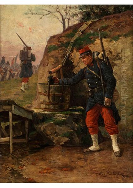 Infanterist An Der Wasserquelle - view 1