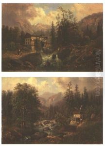Landschaften An Wildbachen (pair)