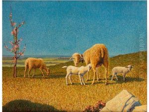 La Madre - Pecora E Agnellino by Ernesto Barbero