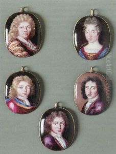 A Husband, His Wife And Their Three Sons by Josias Barbette