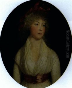 Portrait De Femme Au Noud Rouge