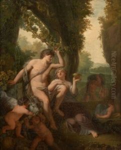 Scene De Bacchanale by Jean Jacques Francois Le Barbier
