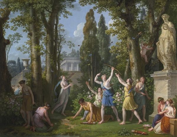 La Chasse Aux Papillons, An Allegory Of Beauty Attempting To Restrain Inconstancy - view 1
