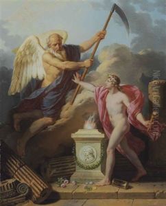 An Allegory On The Occasion Of A 50th Wedding Anniversary by Jean Jacques Francois Le Barbier