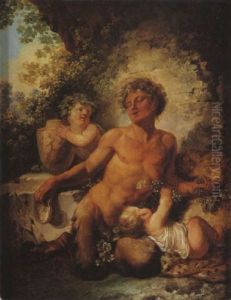 Enfants Jouant Avec Un Satyre